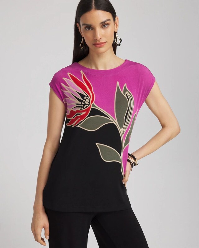 Travelers Placed Floral Tunic - image 1